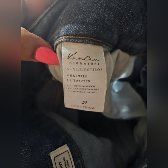 Kancan Light denim jeans with rips ,detailing, 2 buttons - Picture 2 of 6